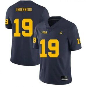 Mens Youths Bryce Underwood Navy Stitched Jersey